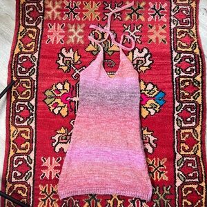 Princess Polly Pink and Purple Knit Halter Mini Dress